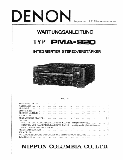 DENON PMA920 SM